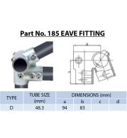 1. Eave Fitting Pipe Joint 48.3mm | Galvanized Iron Modular Connector for Roof Edge, Guardrail, Barrier & Scaffolding | Durable, Corrosion Resistant