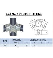 1. Ridge Fitting Pipe Connector 48.3mm | Galvanized Iron Multi-Way Modular Clamp for Roof Ridge, Structural Frames | Heavy Duty, Reliable