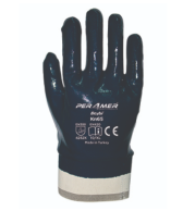Superior Nitrile Coated Cotton Safety Work Glove with Premium Protection Cuff, Enhanced Chemical Resistance for Industrial, Mechanical, Manufacturing, and Construction Applications, Durable Grip, Comfortable Fit, Reliable Hand Safety Gear