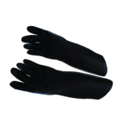 Black Gaunlet BK31-18 Premium Nitrile Coated Gauntlet Glove, Extended Cuff for Forearm Protection, Robust Resistance to Solvents, Chemicals, and Abrasion, Ideal for Industrial Work and Handling Hazardous Materials