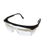 ANSI Z87.1 Clear Polycarbonate Safety Glasses, UV400 Protection, Adjustable Arms, Industrial Eye Protection