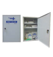 Workplace First Aid Kit FW-220 – 30 Person Wall Mount Medical Kit, Metal Case with 18 Critical First Aid Supplies, Office and Industrial Wall Cabinet for Safety Compliance