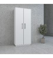 Full Height Storage Cabinet (450mm Depth - 2200mm) Made by using 18mm thick Melamine faced MDF with 2/0.6mm PVC edgeband. Providing swing shutters with Soft close hinges, 4" pull handle and lock.