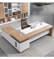 Executive Table with Single Door Table: 1700x800x750mm. Table top 36mm thick Melamine faced MDF with 2mm edge lipping finish & modesty panel. Side Storage with 3 Wooden Drawer with Swinging Single Door with Lock. Hardware are Normal Channel, Soft Close Hi