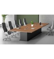 MEETING TABLE - Type 1 Table Top: 36mm thick (Border thick Only) Melamine Faced MDF with 2mm PVC Edgeband. Metal Frame Size (Total Length Deduct 600 to 800mm x Depth 800mm) Only Table Top Extended. Leg: 18mm thick Melamine Faced MDF with .5mm thick Edgeba