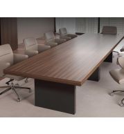 MEETING TABLE - Type 2 Table Top: 36mm thick (Border thick Only) Melamine Faced MDF with 2mm PVC Edgeband. Leg: 36mm thick Melamine Faced MDF with 2mm thick Edgeband. Modesty included.