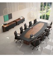 MEETING TABLE - Type 5 Tabletop: 36mm thick Melamine faced MDF (border thickness only), with 2mm thick edge banding with Legs: 18mm thick Melamine Faced MDF with .5mm thick Edgeband.