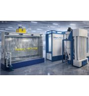 Water Wash Spray Paint Booth – Wet Scrubber Filtration Booth for Liquid Paint Overspray Capture, Venturi Scrubber, Sludge Removal, High-Efficiency for Automotive & Industrial Finishing
