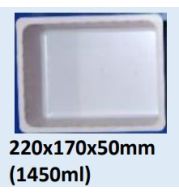 Food and Freezer Grade Virgin Plastic Packaging Tray 220x170x50mm 1450ml for Seafood Export, Ready to Cook Food, Meat and Mushroom Storage, Packing and Cold Chain Transportation