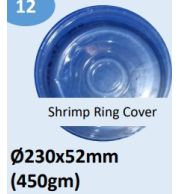 Food and Freezer Grade Virgin Plastic Shrimp Ring Cover Tray Ø230x52mm 450gm for Seafood Export Packaging, Frozen Product Protection, Hygienic Covering and Cold Chain Transport Use