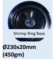 Food and Freezer Grade Virgin Plastic Shrimp Ring Base Tray Ø230x20mm 450gm for Seafood Export Packaging, Frozen Product Support, Hygienic Display and Cold Chain Transport Use