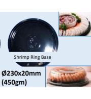 Food and Freezer Grade Virgin Plastic Shrimp Ring Base Tray Ø230x20mm 450gm for Seafood Export Packaging, Frozen Product Support, Hygienic Display and Cold Chain Transport Use