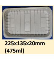 Food and Freezer Grade Virgin Plastic Packaging Tray 225x135x20mm 475ml for Seafood Export, Ready to Cook Food, Meat and Mushroom Storage, Packing and Cold Chain Transportation