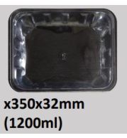 Food and Freezer Grade Virgin Plastic Square Packaging Tray 350x350x32mm 1200ml for Seafood Export, Ready to Cook Food, Meat and Mushroom Storage, Packing and Cold Chain Transportation