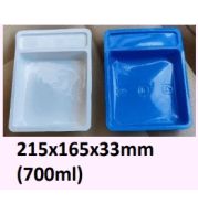 Food and Freezer Grade Virgin Plastic Packaging Tray 215x165x33mm 700ml for Seafood Export, Ready to Cook Food, Meat and Mushroom Storage, Packing and Cold Chain Transportation