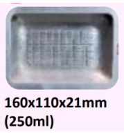 Food and Freezer Grade Virgin Plastic Packaging Tray 160x110x21mm 250ml for Seafood Export, Ready to Cook Food, Meat and Mushroom Storage, Packing and Cold Chain Transportation