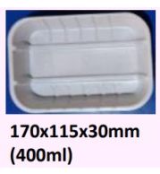 Food and Freezer Grade Virgin Plastic Packaging Tray 170x115x30mm 400ml for Seafood Export, Ready to Cook Food, Meat and Mushroom Storage, Packing and Cold Chain Transportation