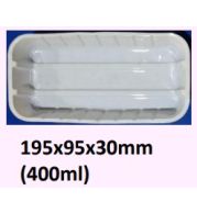 Food and Freezer Grade Virgin Plastic Packaging Tray 195x95x30mm 400ml for Seafood Export, Ready to Cook Food, Meat and Mushroom Storage, Packing and Cold Chain Transportation