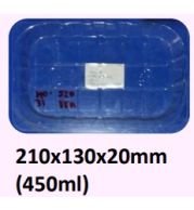 Food and Freezer Grade Virgin Plastic Packaging Tray 210x130x20mm 450ml for Seafood Export, Ready to Cook Food, Meat and Mushroom Storage, Packing and Cold Chain Transportation