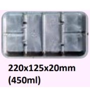 Food and Freezer Grade Virgin Plastic Packaging Tray 220x125x20mm 450ml for Seafood Export, Ready to Cook Food, Meat and Mushroom Storage, Packing and Cold Chain Transportation