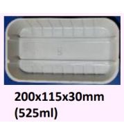 Food and Freezer Grade Virgin Plastic Packaging Tray 200x115x30mm 525ml for Seafood Export, Ready to Cook Food, Meat and Mushroom Storage, Packing and Cold Chain Transportation