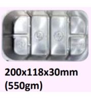Food and Freezer Grade Virgin Plastic Packaging Tray 200x118x30mm 550gm for Seafood Export, Ready to Cook Food, Meat and Mushroom Storage, Packing and Cold Chain Transportation