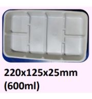 Food and Freezer Grade Virgin Plastic Packaging Tray 220x125x25mm 600ml for Seafood Export, Ready to Cook Food, Meat and Mushroom Storage, Packing and Cold Chain Transportation
