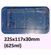 Food and Freezer Grade Virgin Plastic Packaging Tray 225x117x30mm 625ml for Seafood Export, Ready to Cook Food, Meat and Mushroom Storage, Packing and Cold Chain Transportation