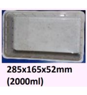 Food and Freezer Grade Virgin Plastic Packaging Tray 285x165x52mm 2000ml for Seafood Export, Ready to Cook Food, Meat and Mushroom Storage, Packing and Cold Chain Transportation