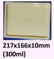 Food and Freezer Grade Virgin Plastic Packaging Tray 217x166x10mm 300ml for Seafood Export, Ready to Cook Food, Meat and Mushroom Storage, Packing and Cold Chain Transportation