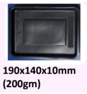 Food and Freezer Grade Virgin Plastic Packaging Tray 190x140x10mm 200gm for Seafood Export, Ready to Cook Food, Meat and Mushroom Storage, Packing and Cold Chain Transportation