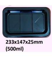 Food and Freezer Grade Virgin Plastic Packaging Tray 233x147x25mm 500ml for Seafood Export, Ready to Cook Food, Meat and Mushroom Storage, Packing and Cold Chain Transportation