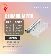 Food Grade 30CM Aluminium Foil paper for Wrapping Packing Storing Freezing 