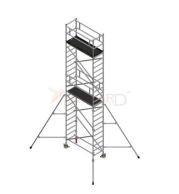 Model No. 7520 Aluminium Single Width Scaffold for Construction, Maintenance and Industrial Access Use, Professional Mobile Working Platform for Painting, Repair, Installation and Site Tasks 