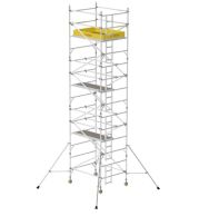 Model No. 14500 Aluminium Scaffold Double with Ladder Frame for Construction, Maintenance and Industrial Access Use, Professional Working Platform for Repair, Installation and Site Tasks 