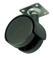 Twin Nylon Caster Wheel (Model 086) – Heavy Duty Swivel Plate, Smooth & Silent Rolling, Office/Display/Trolley Replacement, Easy Installation