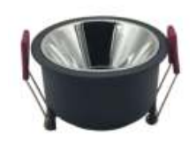 TL-FRAME 5 Compact Round LED Downlight Frame 80x56mm Compatible with 75mm Cutout, Perfect for Residential and Commercial Ceiling Lighting Applications with Durable Aluminum Construction