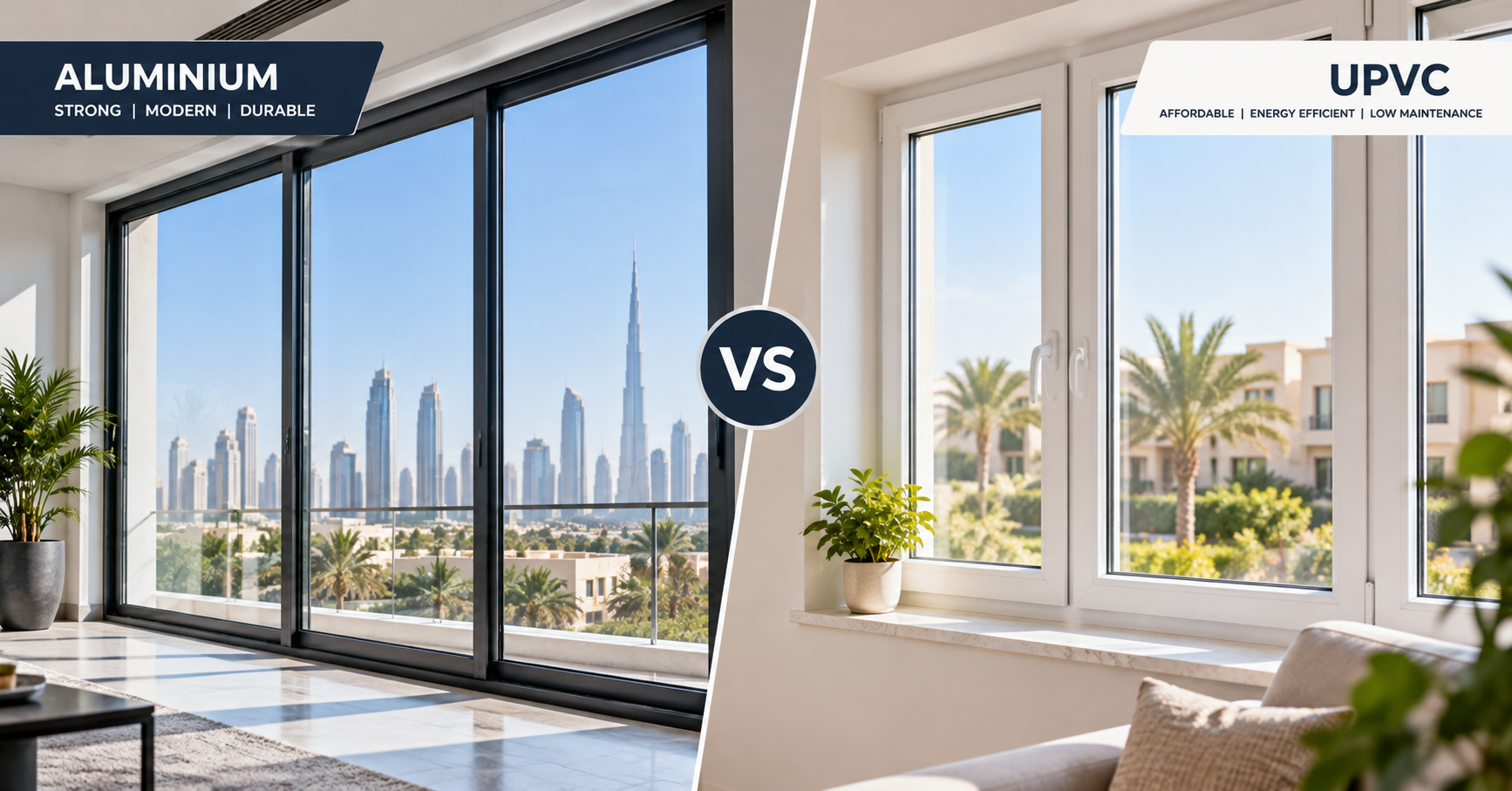 Aluminium vs UPVC Windows Comparison